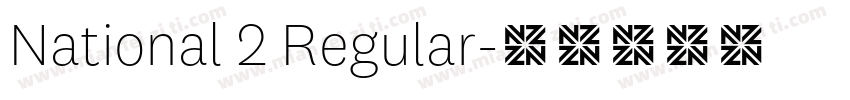 National 2 Regular字体转换